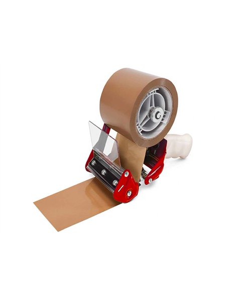 Ruban adhesif q-connect polypropylene 100mx50mm pour un emballage silencieux coloris havane.