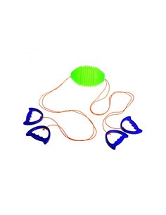 Jeux de kermesse sport fit germany boeing ballon ovale ficelle 240 cm 2 joueurs 2 poignees.