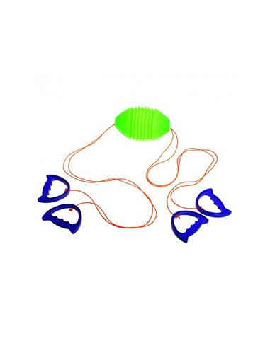 Jeux de kermesse sport fit germany boeing ballon ovale ficelle 240 cm 2 joueurs 2 poignees.