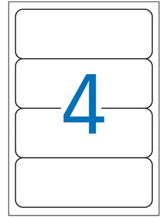 Étiquettes de classement jaunes Apli 190 x 61 mm, 20 feuilles