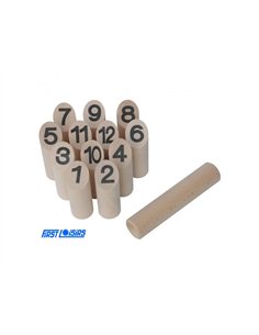 Jeux de kermesse jeu d quilles nordiques de 1 a 12 jeu interieur ou exterieur 12 quilles 1 baton bois.