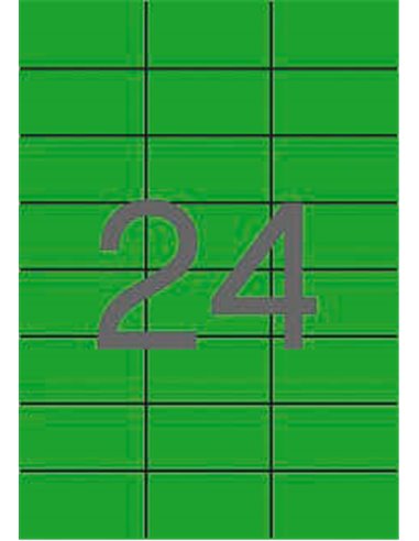 Étiquettes vertes permanentes Apli 70,0 x 37,0 mm, 20 feuilles