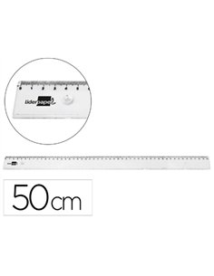 Regle liderpapel plastique incassable transparent 50 cm.
