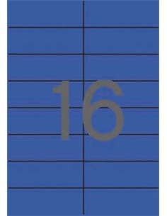 Étiquettes bleues permanentes Apli 105,0 x 37,0 mm, 20 feuilles