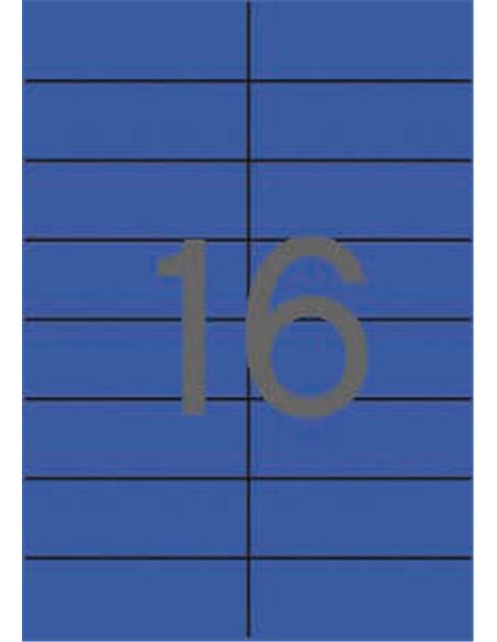Étiquettes bleues permanentes Apli 105,0 x 37,0 mm, 20 feuilles