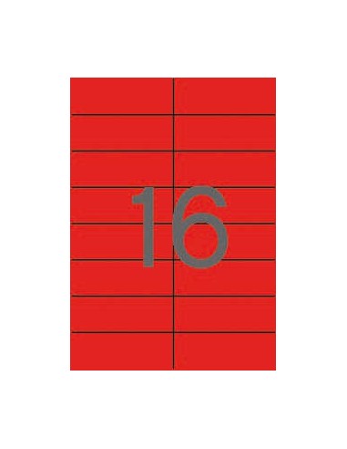 Étiquettes rouges permanentes Apli 105,0 x 37,0 mm, 20 feuilles