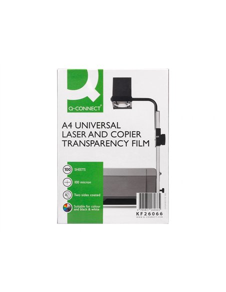 Transparent q-connect économique ohp photocopieur format a4 couchage spécial sans feuille entrecollée boîte 100 unités.
