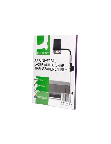 Transparent q-connect économique ohp photocopieur format a4 couchage spécial sans feuille entrecollée boîte 100 unités.