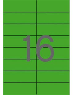 Étiquettes vertes permanentes Apli 105,0 x 37,0 mm, 20 feuilles