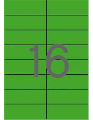 Étiquettes vertes permanentes Apli 105,0 x 37,0 mm, 20 feuilles