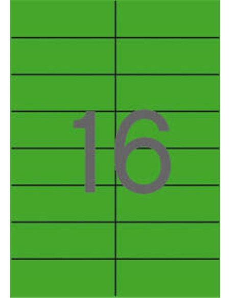 Étiquettes vertes permanentes Apli 105,0 x 37,0 mm, 20 feuilles