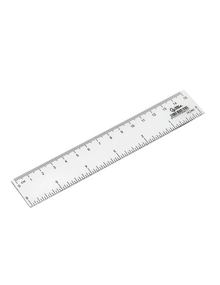 Regle liderpapel plastique cristal 15 cm.