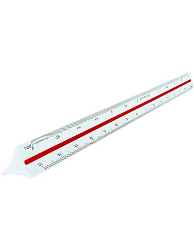 Regle a echelles maped abs 1couleur sur chaque face etui de protection 1/20 - 1/25 - 1/33,33 - 1/50 - 1/75 - 1/100.