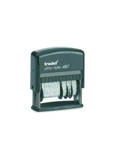 Tampon dateur trodat 4817 11 formules au choix mini date 3.8mm encrage automatique rechargeable 47x4mm coloris noir.