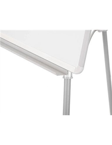 Chevalet conférence q-connect tableau laminé 85x60cm cadre plastique pince bloc papier auget porte-marqueurs.