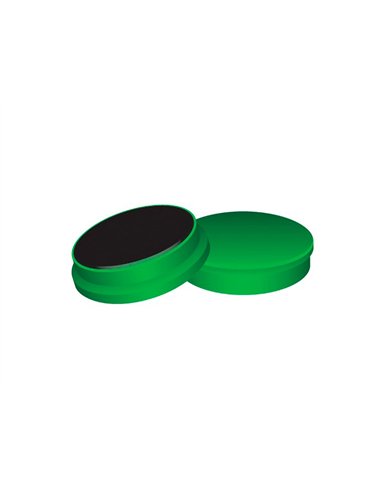 Aimant q-connect diamètre 35mm affichage signalisation toutes surfaces métalliques coloris vert boîte 10 unités.