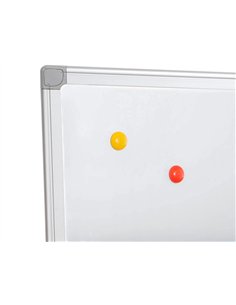 Tableau q-connect laqué magnétique cadre aluminium idéal collèges bureaux inclus accessoires fixation mur 200x100cm.