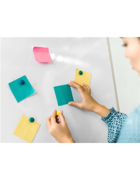 Tableau q-connect laqué magnétique cadre aluminium idéal collèges bureaux inclus accessoires fixation mur 120x90cm.