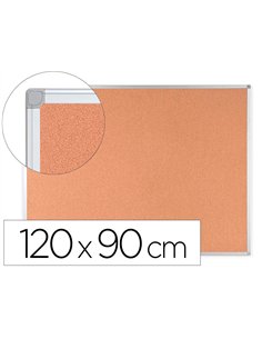 Tableau liège q-connect mural cadre aluminium résistance humidité accessoires fixation mur 1mm épaisseur 120x90cm.