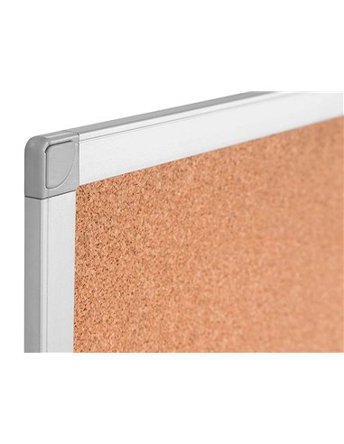 Tableau liège q-connect mural cadre aluminium résistance humidité accessoires fixation mur 1mm épaisseur 120x90cm.