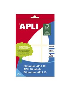 Lot de 60 étiquettes Apli 34 x 67 mm - Idéales pour écrire - Adhésif permanent - Blanc