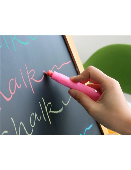 Porte-craie liderpapel en plastique magnetique pack de 5 coloris assortis.