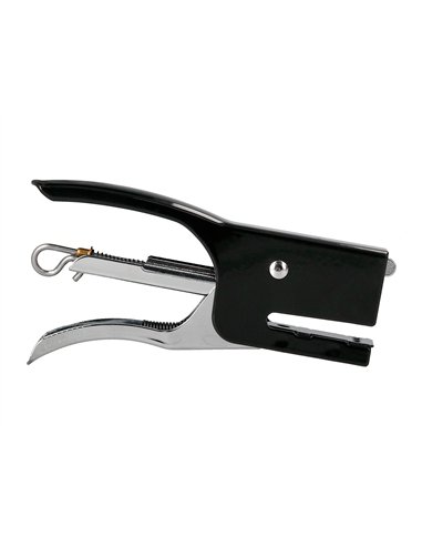 Pince agrafeuse q-connect métal agrafes n.10 résistance capacité agrafage 12f coloris noir.