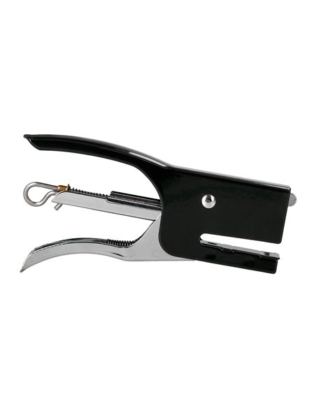 Pince agrafeuse q-connect métal agrafes n.10 résistance capacité agrafage 12f coloris noir.