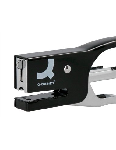 Pince agrafeuse q-connect métal agrafes n.10 résistance capacité agrafage 12f coloris noir.