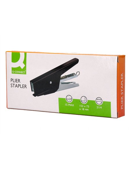 Pince agrafeuse q-connect capacite agrafage 15 feuilles agrafes 21/4.