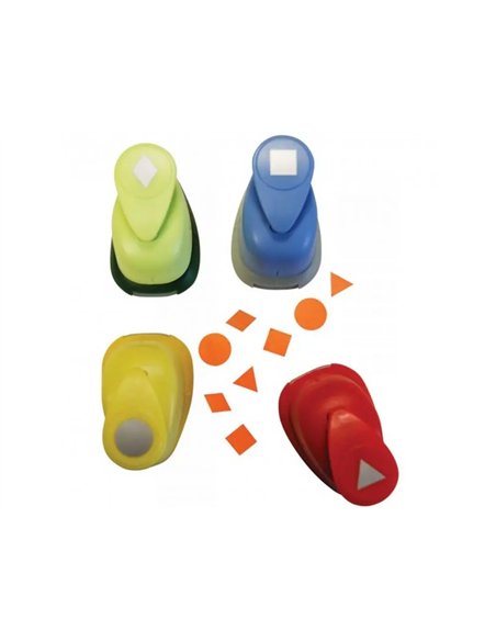 Perforateur wonday medium ï 20 a 25mm figure geometrique assortis lot 4 unites.