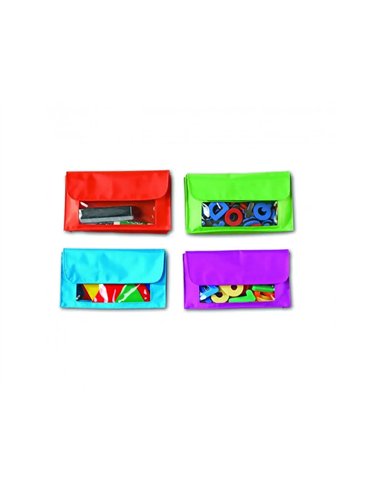 Pochette magnetique learning resources en nylon capacite 350g 23x14cm coloris assortis lot de 4.