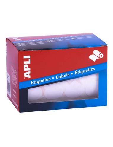 Étiquettes blanches permanentes Apli Roll Ø 25,0 mm