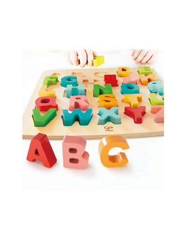 Apprendre a lire et a ecrire hape lettres en bois 26 pieces 1 support en bois.