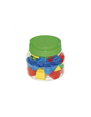 Accessoires pour geometrie eduplay formes geometriques 3d 10 formes differentes 40 pieces 4 coloris assortis.