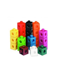 Atelier cube learning resources unicubes 2 cm plastique 500 cubes a assembler et 1 guide.
