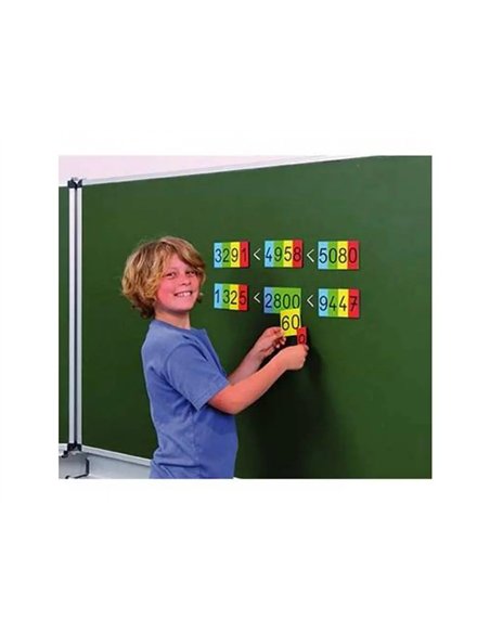 Supports et tableaux magnetiques cartes nombres magnetiques de 1 a 9 000 4 couleurs differentes 40.