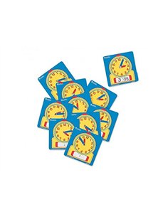 Horloges polypro learning resources petites horloges analogique et numerique effacable 11x11 cm lot de 10.