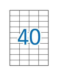 Étiquettes blanches permanentes Apli 52,5 x 29,7 mm, 500 feuilles