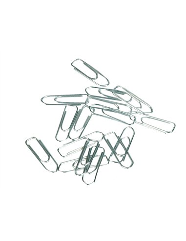 Trombone q-connect nickelé 26mm boîte plastique 125 unités pointu.