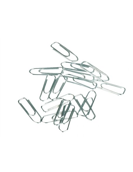 Trombone q-connect nickelé 26mm boîte plastique 125 unités pointu.