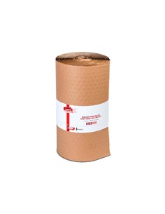 Bulle papier gpv kraft recycle 2 couches 200gr rouleau 0,35x10m coloris brun.