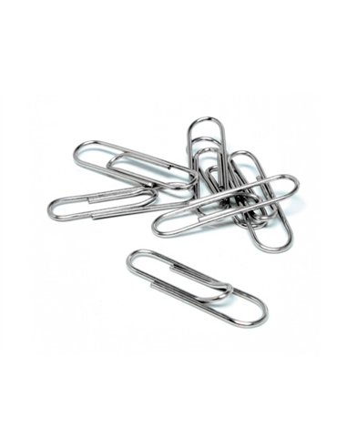Trombone q-connect nickele n 4 bout rond 50mm boite 100 unites.