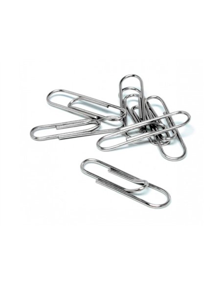 Trombone q-connect nickele n 4 bout rond 50mm boite 100 unites.
