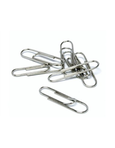 Trombone q-connect nickele n 3 bout rond 43mm boite 100 unites.