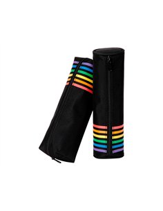 Trousse scolaire rainbow class dimensions rond 21x5,5cm dimensions rectangle 21x4,5x6cm coloris noir. 2