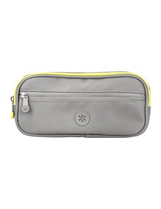 Fourre-tout antartik rectangulaire 2 compartiments modele fusion flex 100x60x220mm coloris gris.