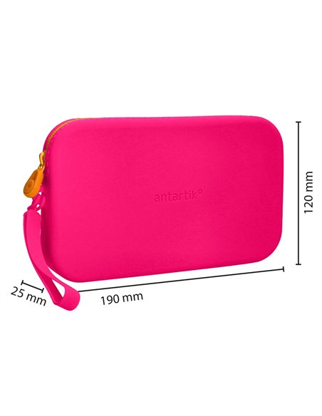 Fourre-tout antartik plat en silicone modele tropical dive 190x120x25mm coloris fuchsia.