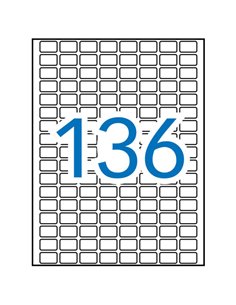 Étiquettes blanches Apli A5 10,0 x 16,0 mm, 15 feuilles