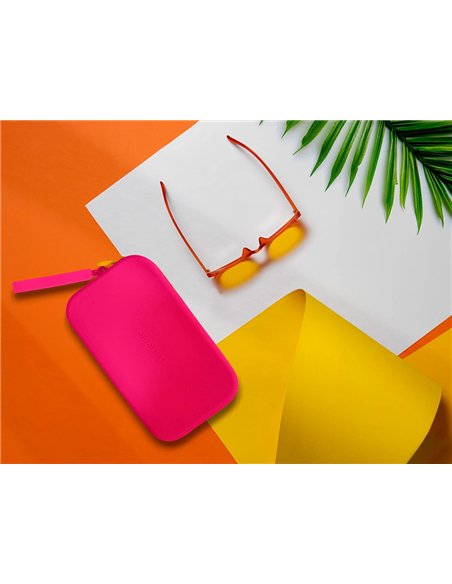Fourre-tout antartik plat en silicone modele tropical dive 190x120x25mm coloris fuchsia.